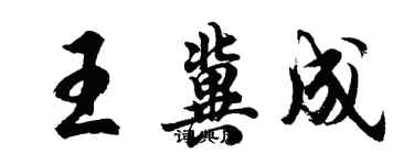 胡問遂王冀成行書個性簽名怎么寫