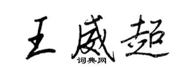 王正良王威超行書個性簽名怎么寫