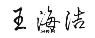 駱恆光王海潔行書個性簽名怎么寫