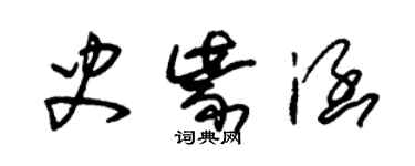 朱錫榮史紫涵草書個性簽名怎么寫