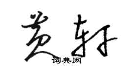 駱恆光黃軒草書個性簽名怎么寫