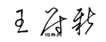 駱恆光王尉新草書個性簽名怎么寫