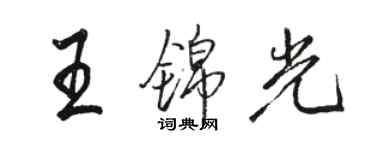 駱恆光王錦光行書個性簽名怎么寫