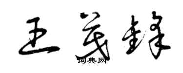 曾慶福王茂鋒草書個性簽名怎么寫