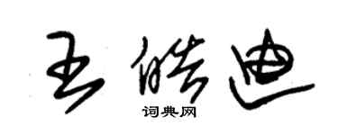 朱錫榮王皓迪草書個性簽名怎么寫