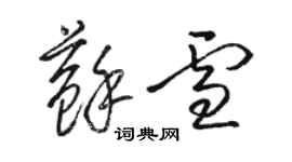 駱恆光蘇雪草書個性簽名怎么寫