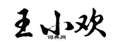 胡問遂王小歡行書個性簽名怎么寫