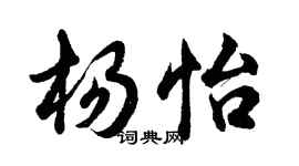 胡問遂楊怡行書個性簽名怎么寫