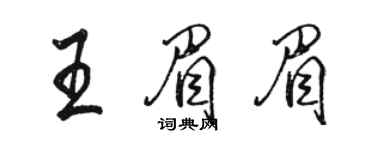 駱恆光王眉眉行書個性簽名怎么寫