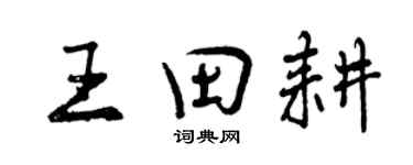 曾慶福王田耕行書個性簽名怎么寫