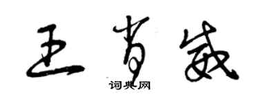 曾慶福王肖威草書個性簽名怎么寫