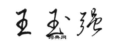 駱恆光王玉強行書個性簽名怎么寫