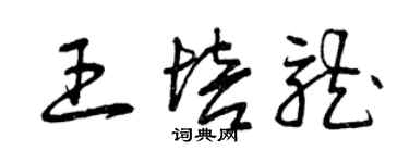 曾慶福王培龍草書個性簽名怎么寫