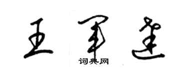 梁錦英王軍達草書個性簽名怎么寫