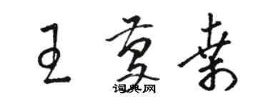 駱恆光王慶桑草書個性簽名怎么寫