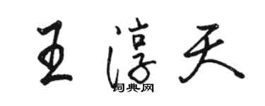 駱恆光王淳天行書個性簽名怎么寫
