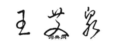 駱恆光王艾泉草書個性簽名怎么寫