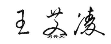 駱恆光王艾凌草書個性簽名怎么寫