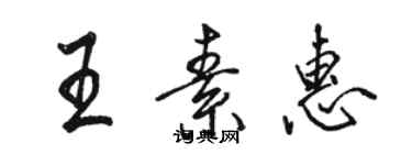 駱恆光王素惠行書個性簽名怎么寫