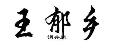 胡問遂王郁鄉行書個性簽名怎么寫