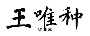 翁闓運王唯種楷書個性簽名怎么寫