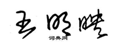 朱錫榮王明映草書個性簽名怎么寫