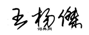 朱錫榮王楊傑草書個性簽名怎么寫