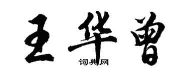 胡問遂王華曾行書個性簽名怎么寫