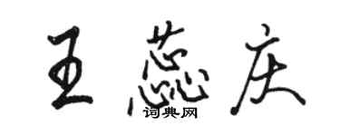 駱恆光王蕊慶行書個性簽名怎么寫