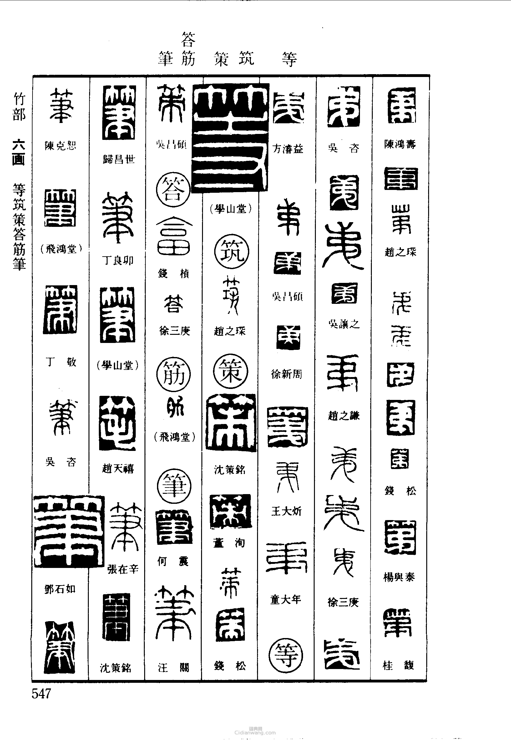 篆刻字典的篆刻印章第等築策答筋筆