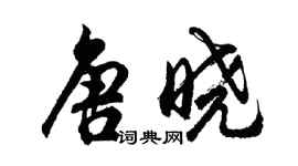 胡問遂唐曉行書個性簽名怎么寫