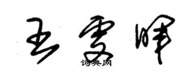 朱錫榮王雯暉草書個性簽名怎么寫