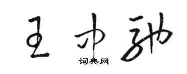 駱恆光王中馳草書個性簽名怎么寫