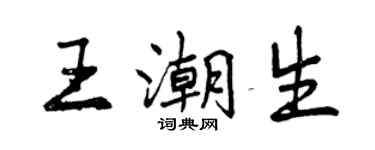 曾慶福王潮生行書個性簽名怎么寫