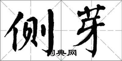 翁闓運側芽楷書怎么寫