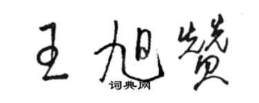 駱恆光王旭贊草書個性簽名怎么寫