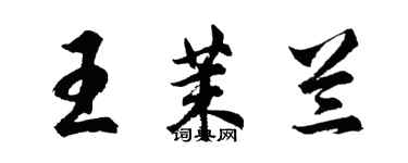 胡問遂王茉蘭行書個性簽名怎么寫