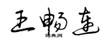 曾慶福王暢連草書個性簽名怎么寫