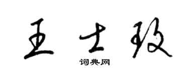 梁錦英王士玫草書個性簽名怎么寫