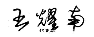 朱錫榮王耀南草書個性簽名怎么寫