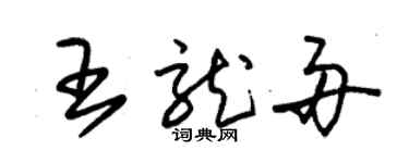 朱錫榮王龍舟草書個性簽名怎么寫