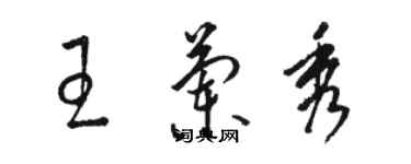 駱恆光王蘭秀草書個性簽名怎么寫