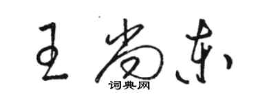 駱恆光王尚東草書個性簽名怎么寫