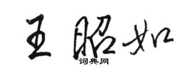 駱恆光王昭如行書個性簽名怎么寫