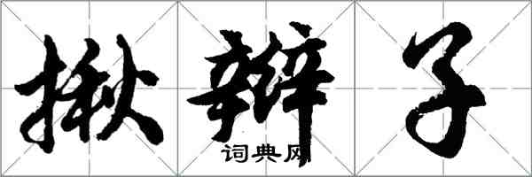 胡問遂揪辮子行書怎么寫