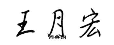 王正良王月宏行書個性簽名怎么寫