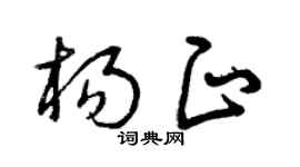 曾慶福楊正草書個性簽名怎么寫