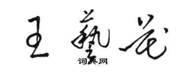 駱恆光王藝花草書個性簽名怎么寫