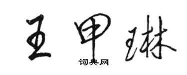 駱恆光王甲琳行書個性簽名怎么寫