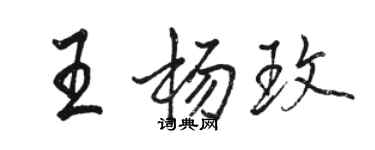駱恆光王楊玫行書個性簽名怎么寫
